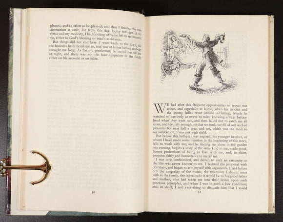 1957 Moll Flanders by Daniel Defoe Vintage Classic Fiction Book Illustrated