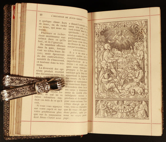 L'Imitation De Jesus Christ par De Lamennais 1885 Antique French Theology Book