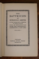 1927 2vol The Satyricon Of Petronius Arbiter Antique Greek Latin Book Set-4