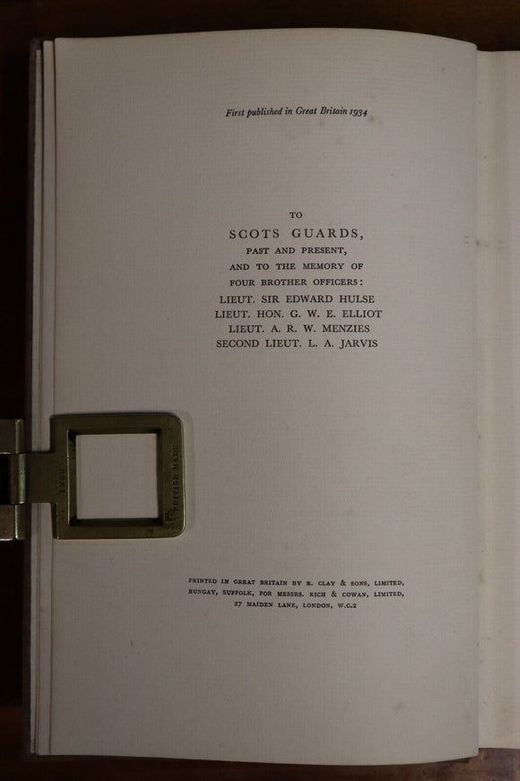 1934 Scots Guard by Wilfrid Ewart 1st Edition Antique Military WW1 Book