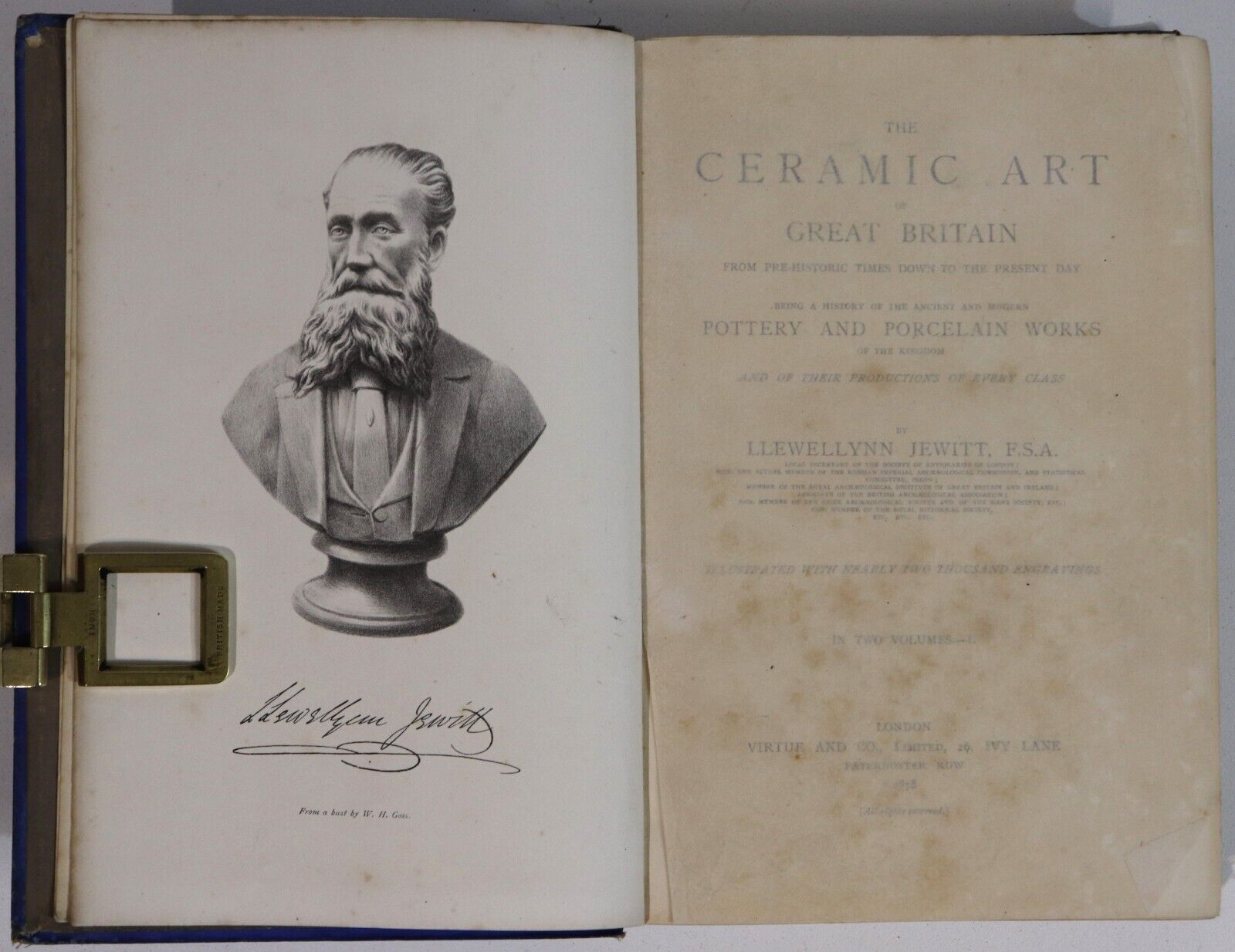 1878 2vol The Ceramic Art Of Great Britain Antique & Collectible Reference Books