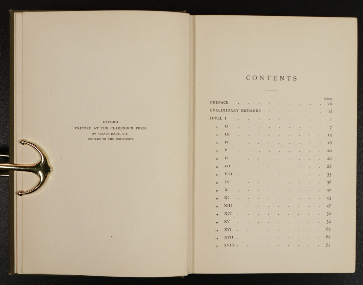1892 Idylls & Epigrams Attributed To Theocritus H. Kynaston Antique Po ...