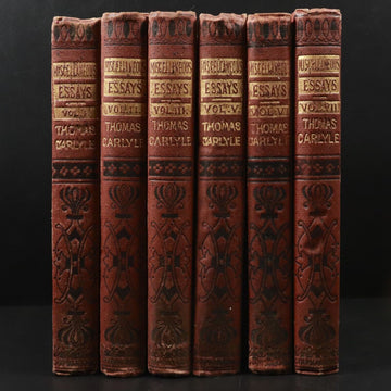 1872 6vol Critical & Miscellaneous Essays by Thomas Carlyle Antiquarian Books