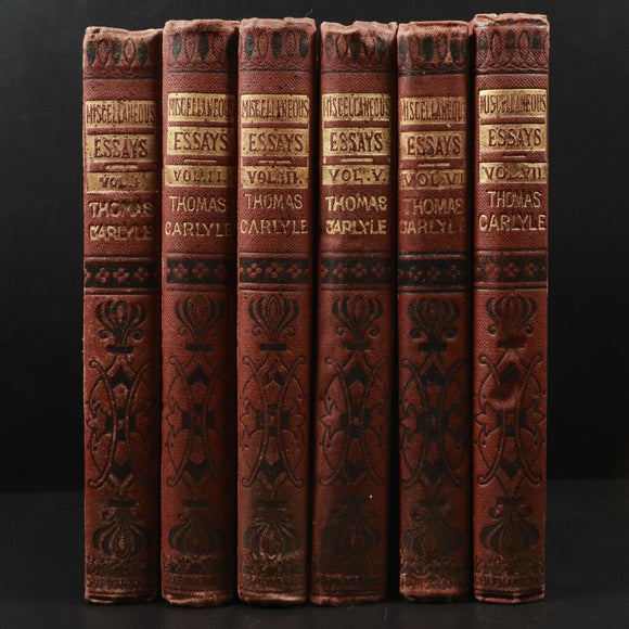 1872 6vol Critical & Miscellaneous Essays by Thomas Carlyle Antiquarian Books