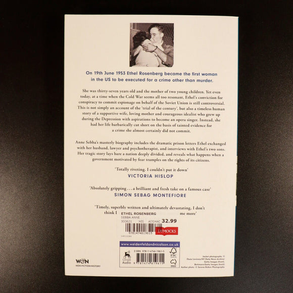 2021 Ethel Rosenberg Cold War Tragedy by Anne Sebba Military History Book