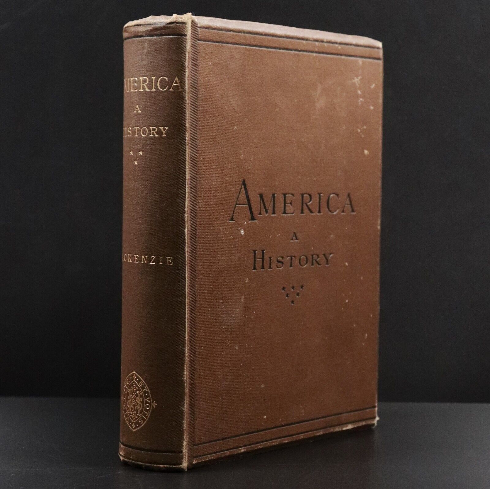 1887 America: A History by Robert MacKenzie Antiquarian American History Book