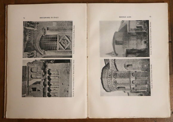 1925 Brickwork In Italy by GC Mars Antique American Architecture Reference Book