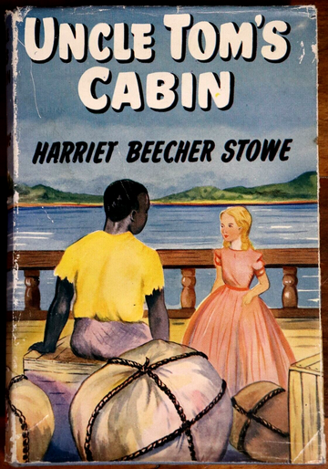 c1945 Uncle Tom's Cabin by Harriet Beecher Stowe Antique Fiction Book Dustjacket