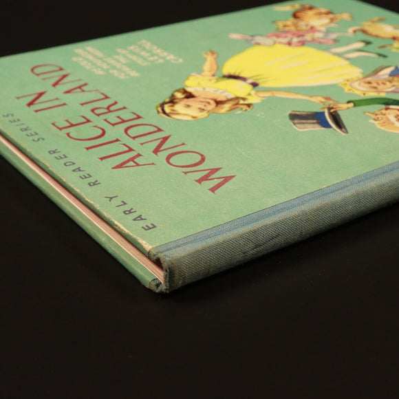 c1950's Alice In Wonderland by Lewis Carroll Antique Fiction Book Illustrated