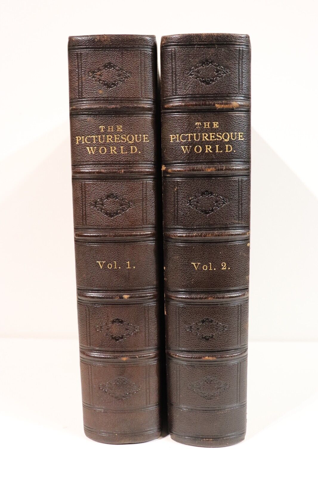 1878 2vol Picturesque World Scenes In Many Lands Antiquarian Book Set Engravings