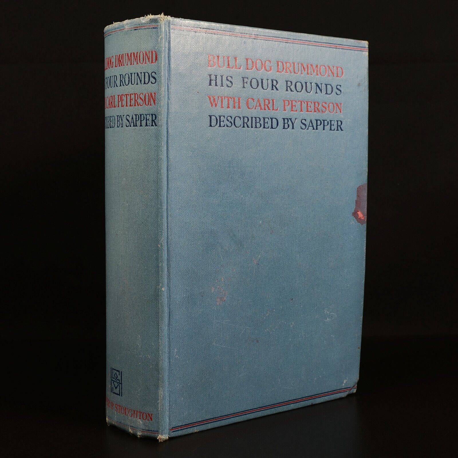 c1950 Bull-Dog Drummond His Four Rounds by Sapper Antique British Fiction Book