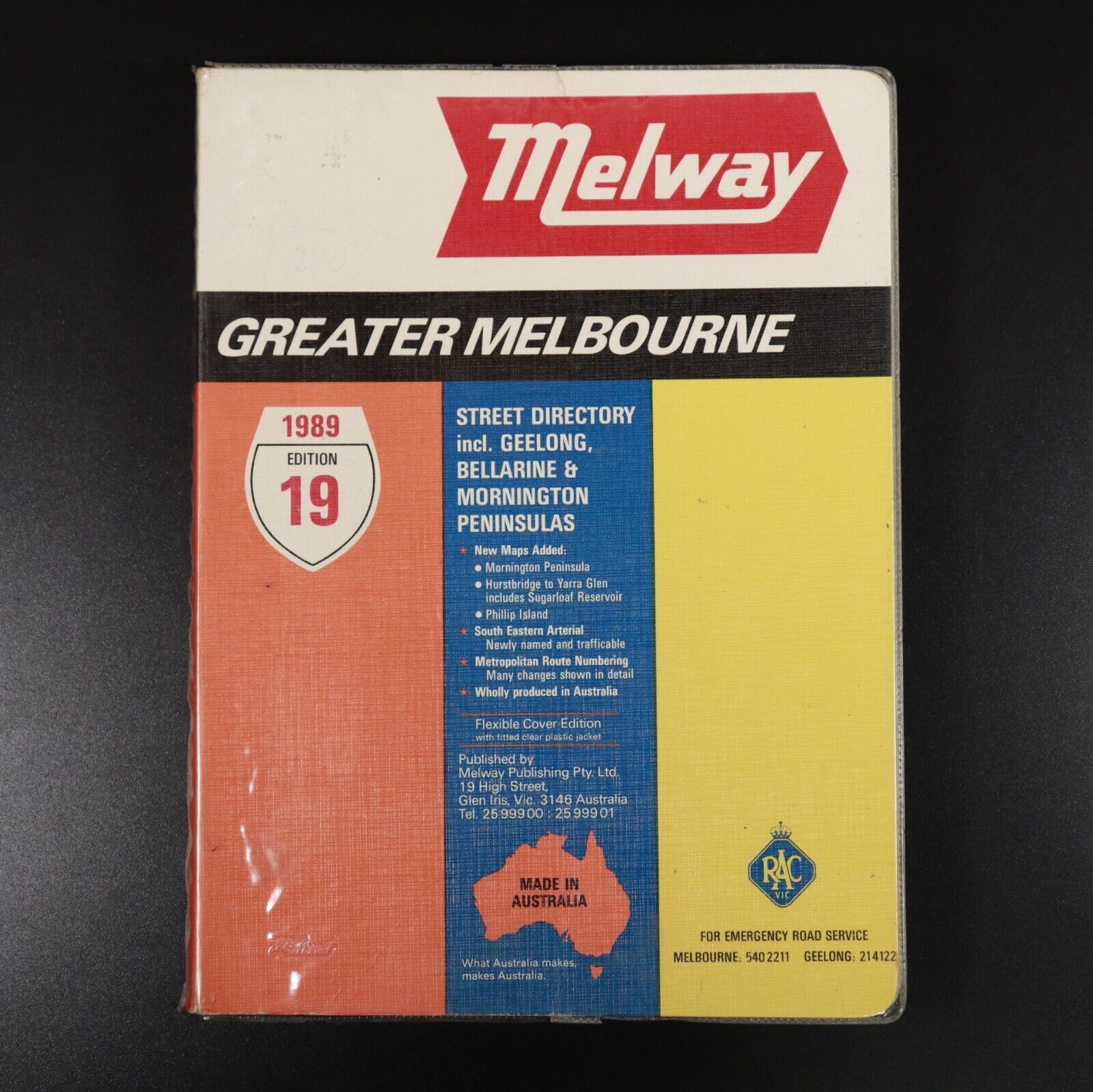 1989 Melway Street Directory Of Greater Melbourne Maps Book Melways Sleeve