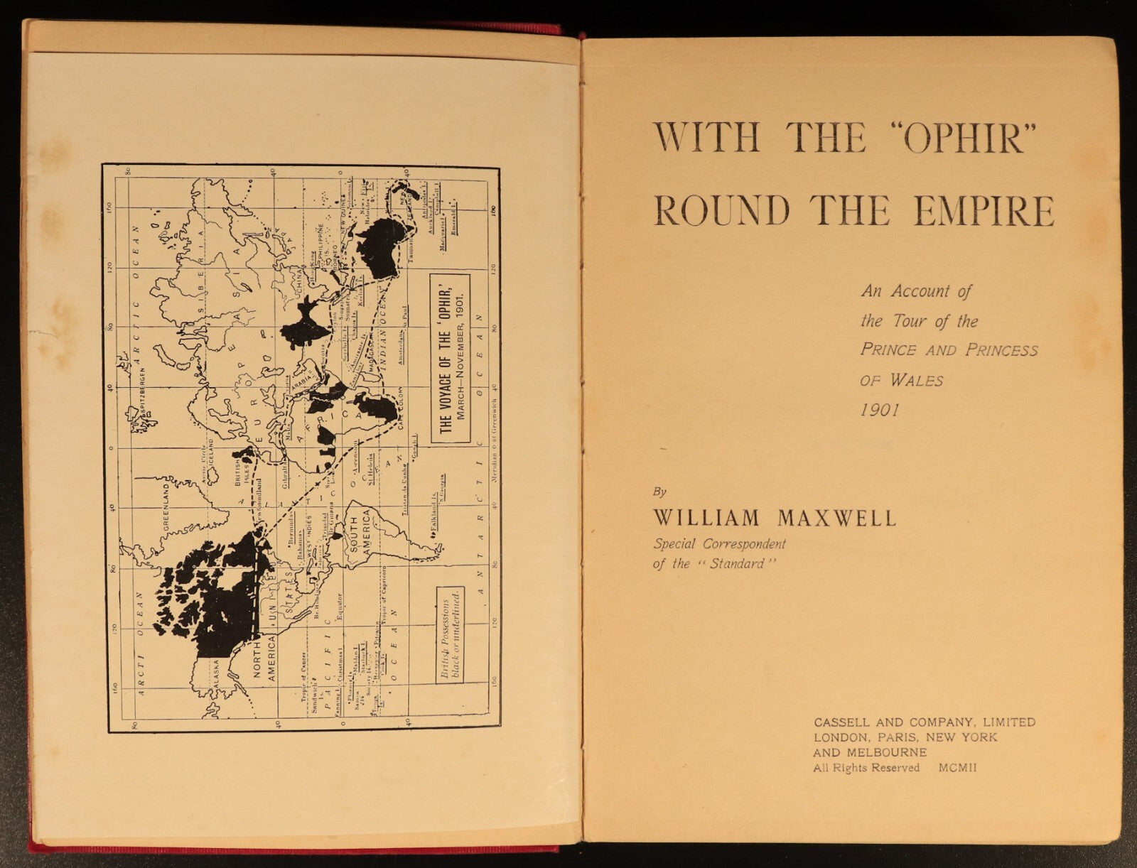 1902 With "Ophir" Round Empire Prince Of Wales Tour Antique British History Book