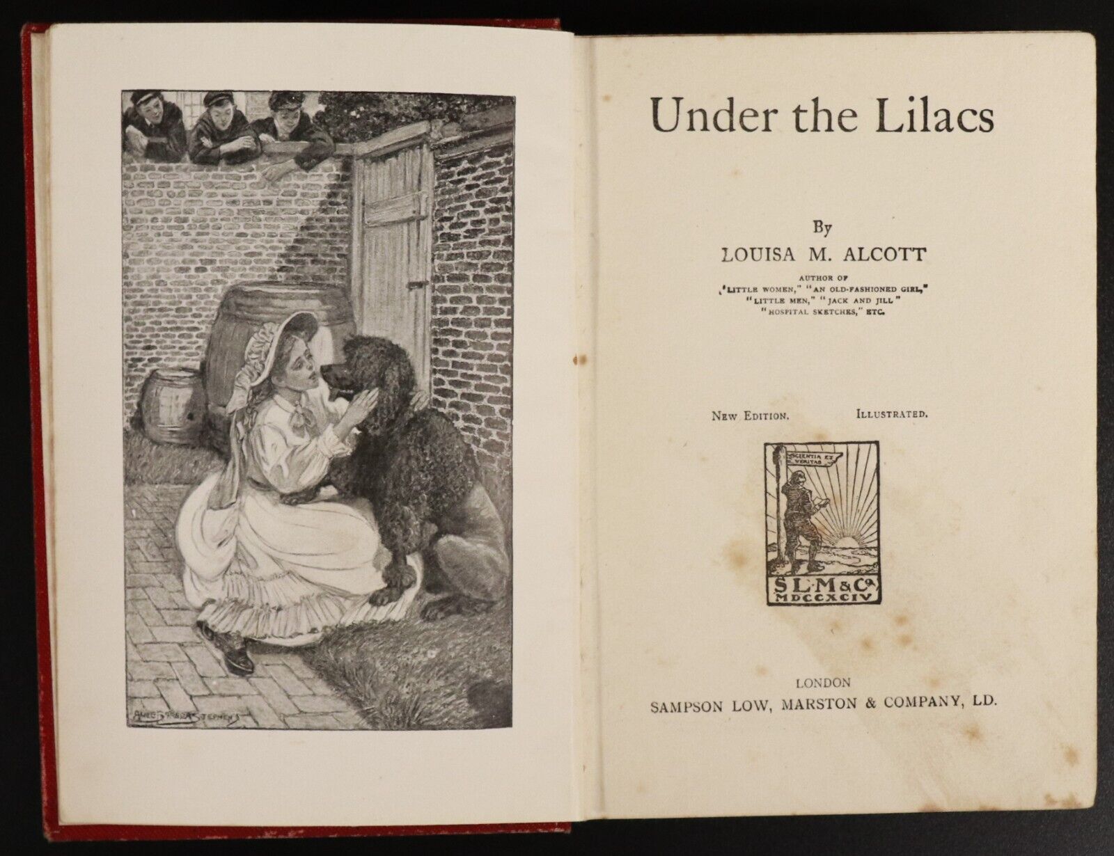 1944 Under The Lilacs by Louisa M. Alcott Antique Fiction Book - 0