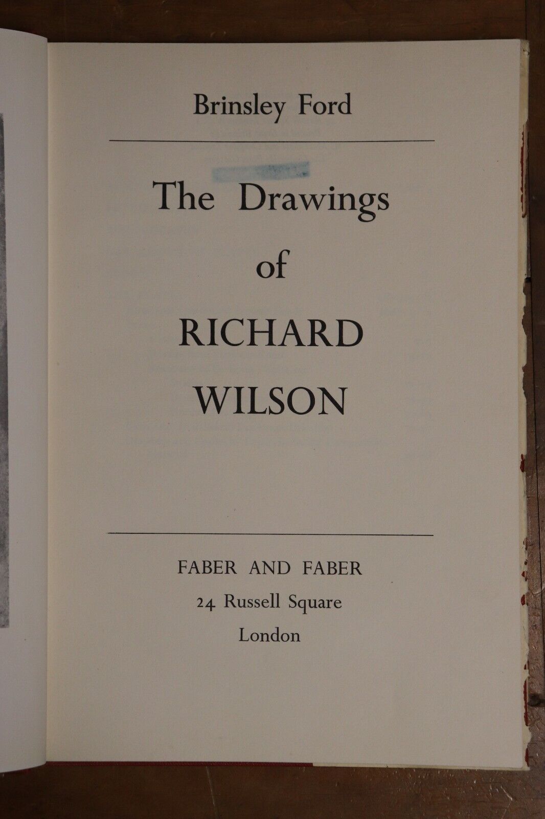 1951 The Drawings Of Richard Wilson by Brinsley Ford Vintage British Art Book
