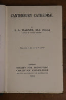 1923 Canterbury Cathedral by SA Warner 1st Edition Antique Architecture Book-4