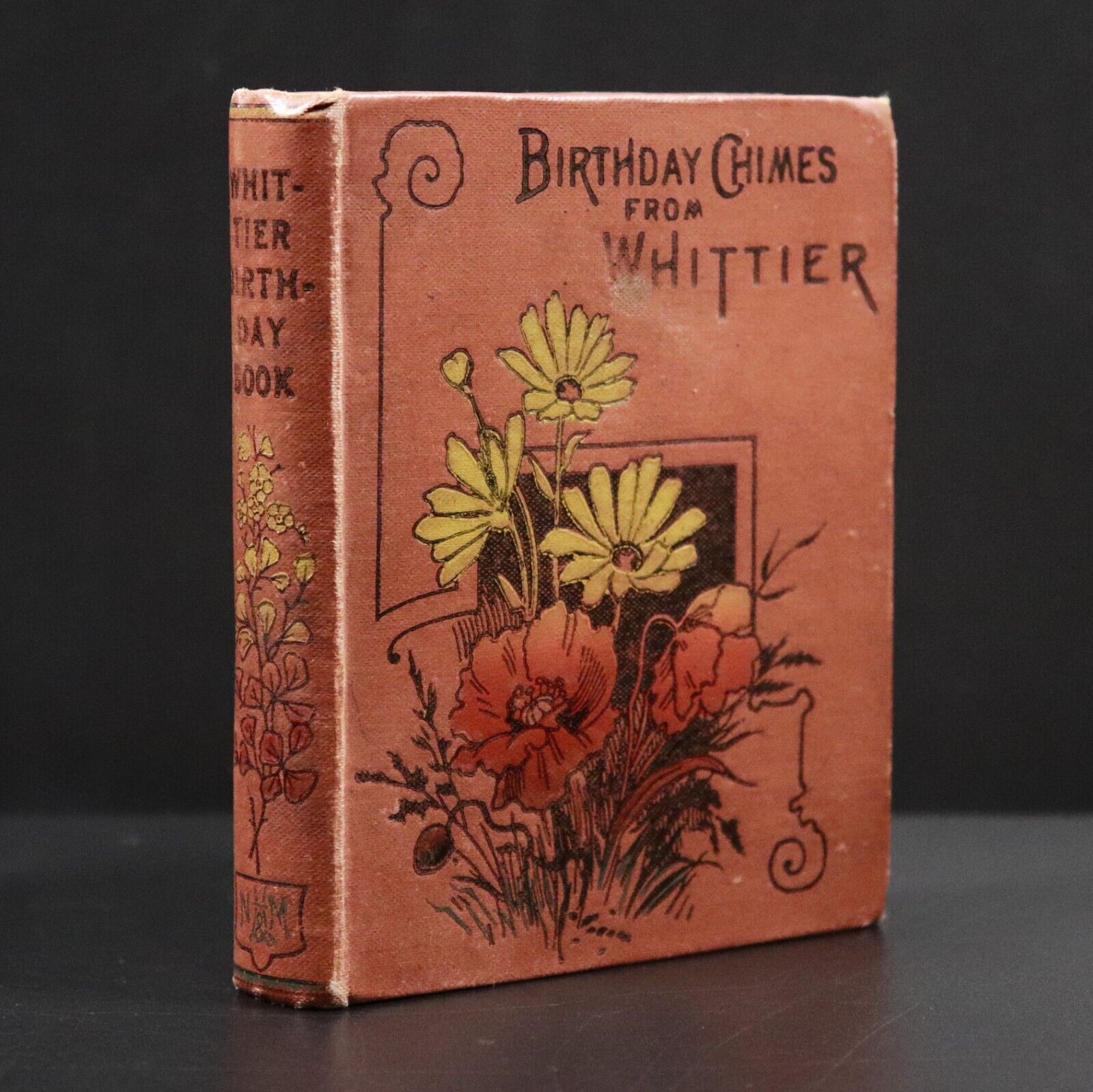 c1900 Birthday Chimes From John Greenleaf Whittier Antique Poetry Diary Book