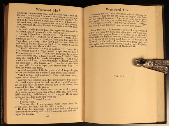 Westward Ho! by Charles Kingsley 1919 Antique British Fiction Book Leather