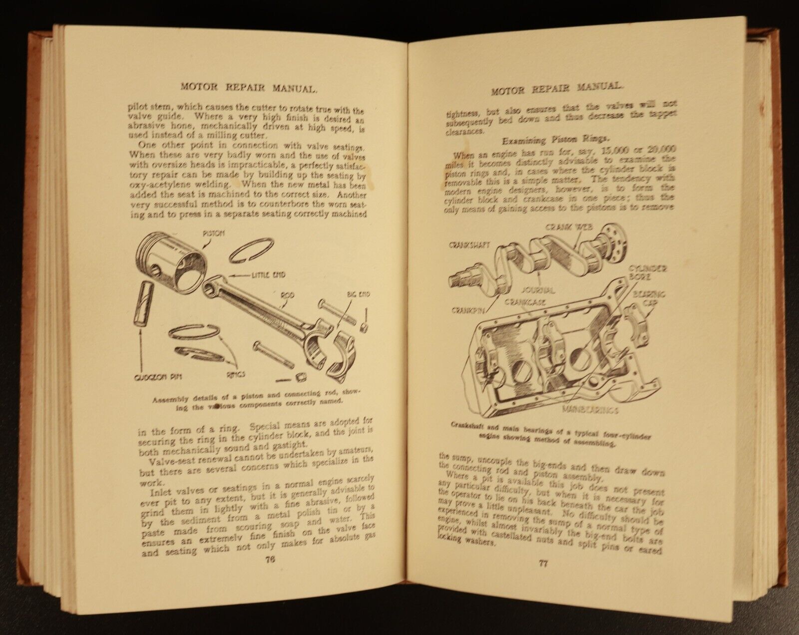 c1905 The Motor Repair Manual 8th Edition Antique Automotive Book Temple Press