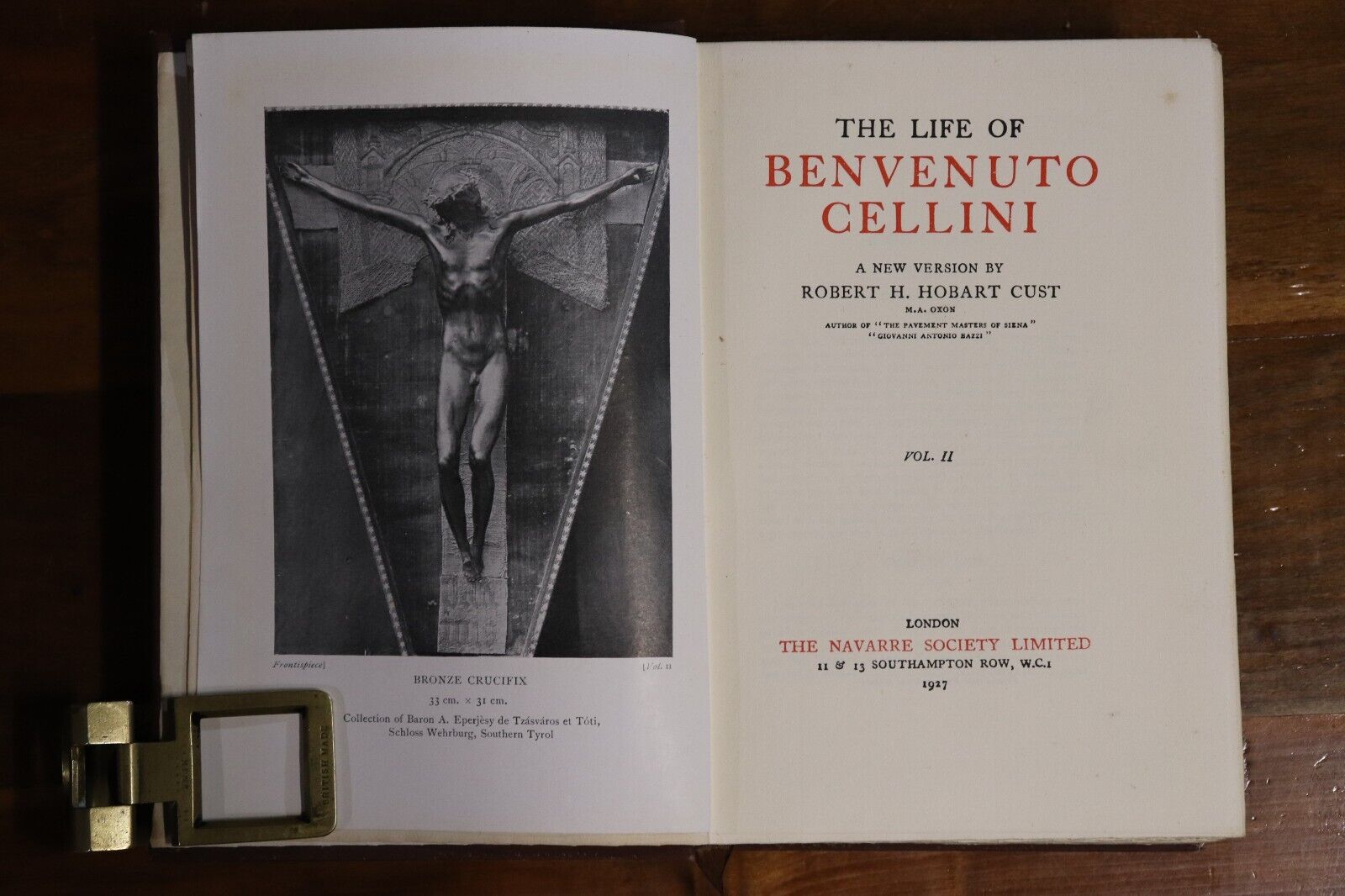 Life Of Benvenuto Cellini - 1927 - Antique Italian History Books 2 Vol Set