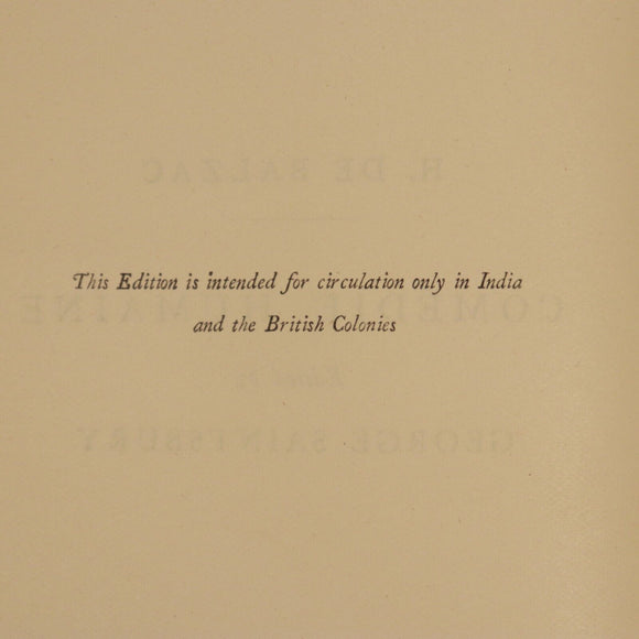 1896 The Wild Ass's Skin La Peau De Chagrin - H. De Balzac Antique Fiction Book