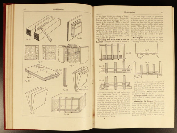 The Universal Book Of Hobbies & Handicrafts c1936 Antique Reference Book Hedges