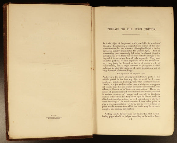 1853 2vol State Of Europe During Middle Ages Antiquarian History Books H. Hallam