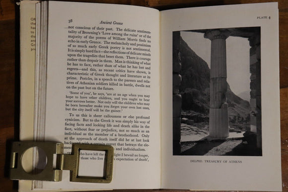 1939 Ancient Greece by Stanley Casson 1st Edition - Antique History Book