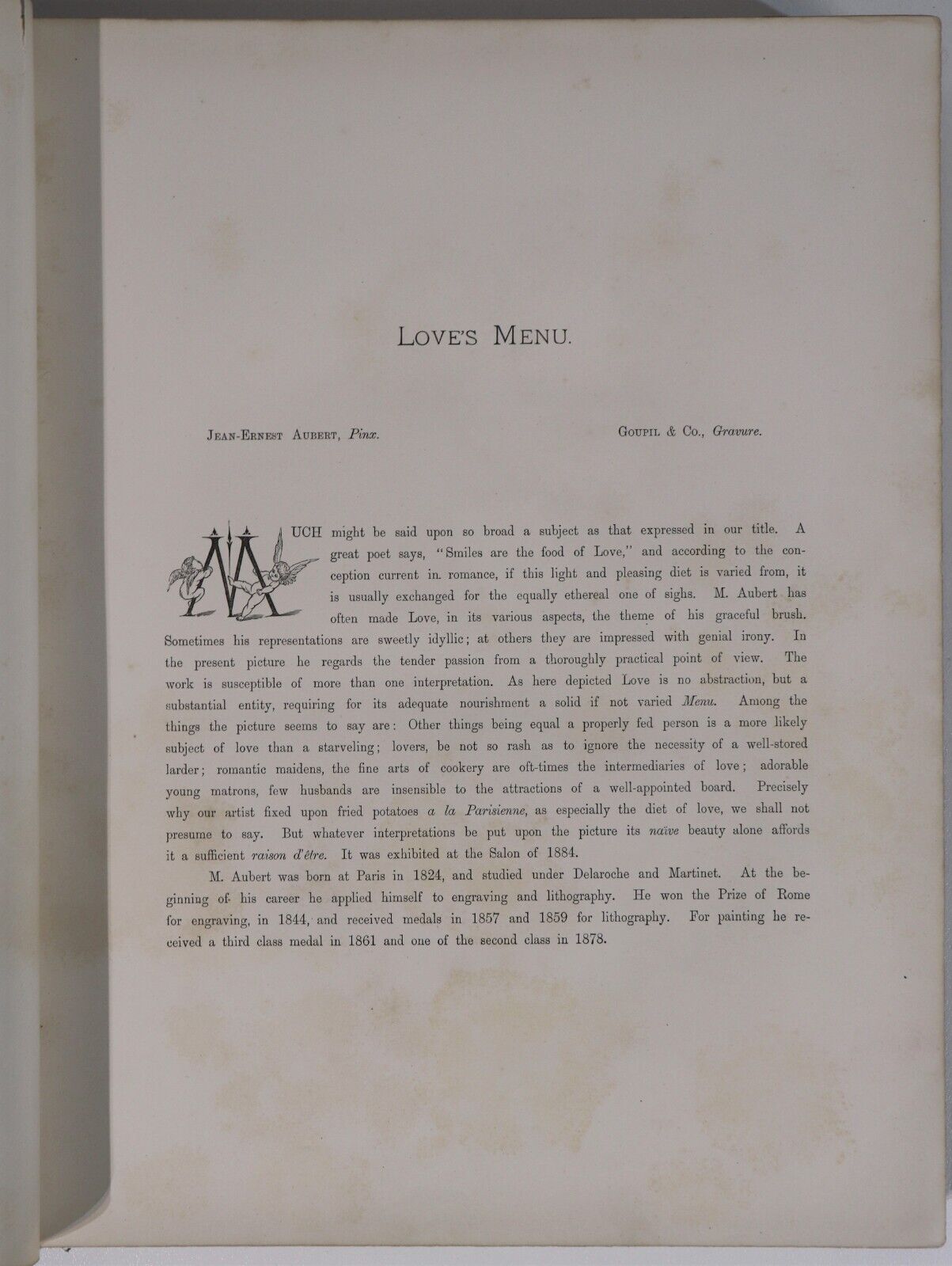 c1885 Gallery Of Contemporary Art by A Silvestre Antique Art Engravings Book