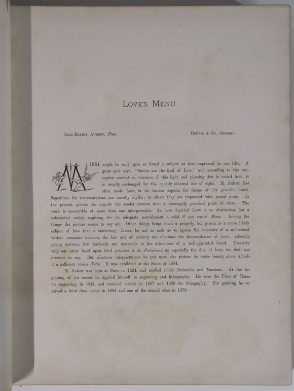 c1885 Gallery Of Contemporary Art by A Silvestre Antique Art Engravings Book