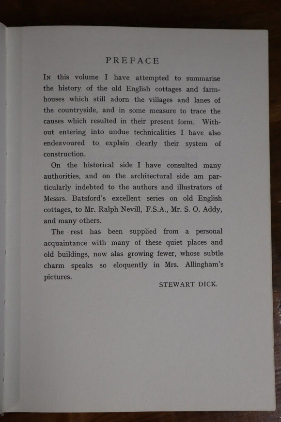 1986 The Cottage Homes Of England British Architecture Reference Book