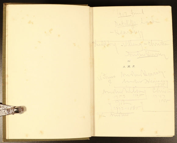 1905 The Hearseys Anglo Indian Family by Colonel H. Pearse Antique History Book