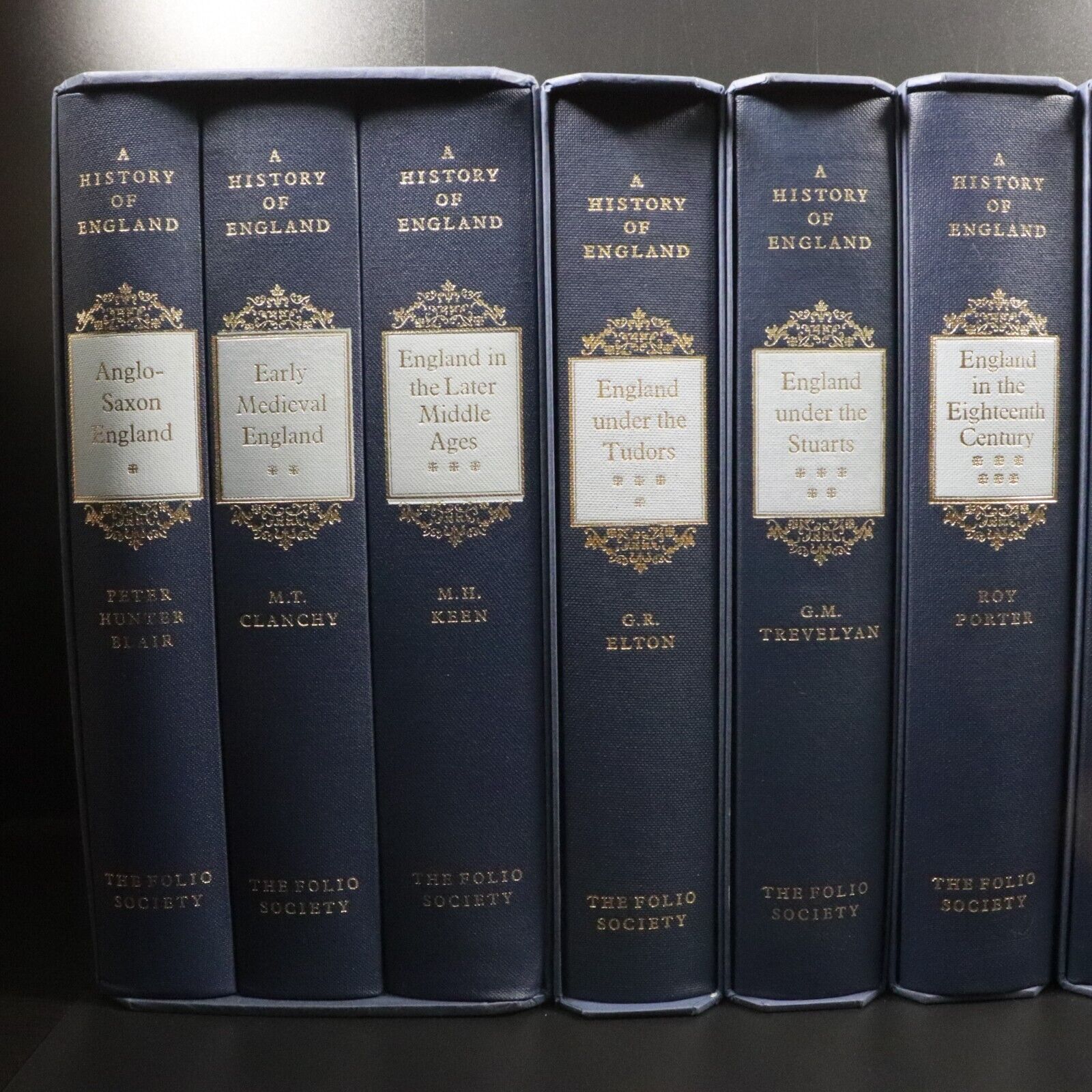 1999 12vol A History England Folio Society British History Book Set w/Sleeves