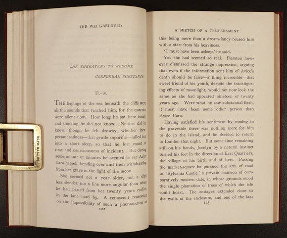 1925 The Well Beloved Sketch Of A Temperament Thomas Hardy Antique Fiction Book