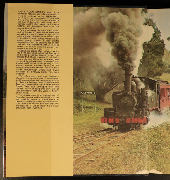 1976 Romance Of Australian Railways by Patsy Adam Smith Railway Trains Book