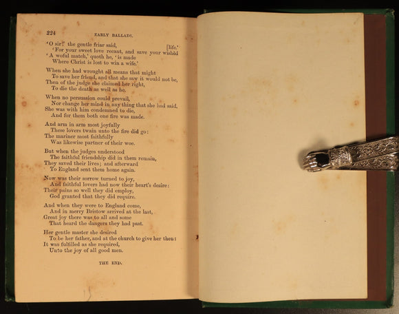 1862 Early Ballads Traditions & Customs Robert Bell Antique Music History Book