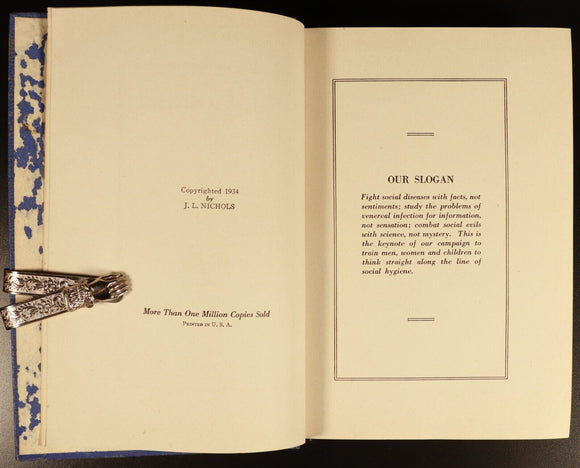 1934 Practical Eugenics by BG Jefferis & JL Nichols Antique Social Science Book