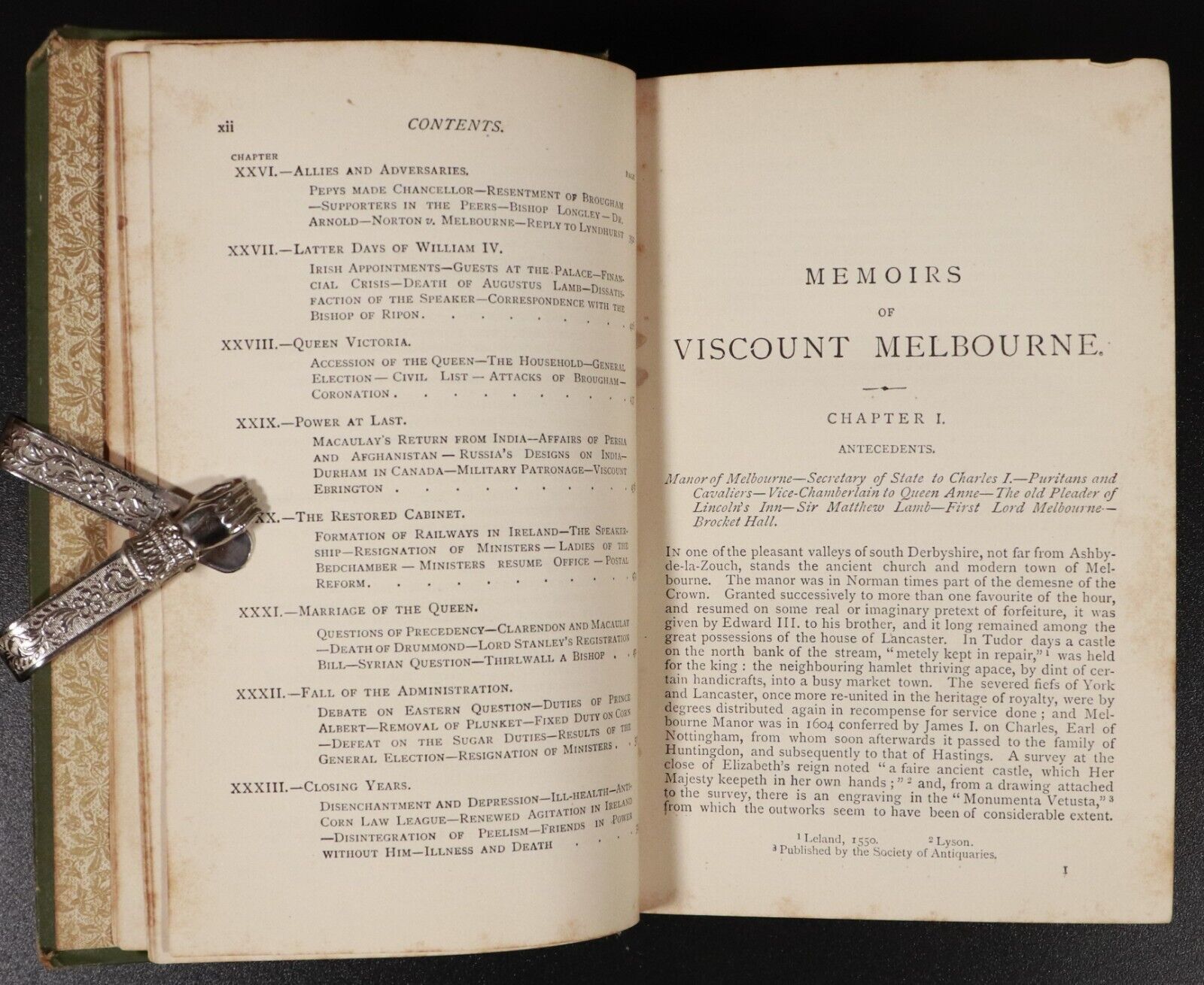 1890 Memoirs Of William Lamb 2nd Viscount Melbourne Antique British History Book