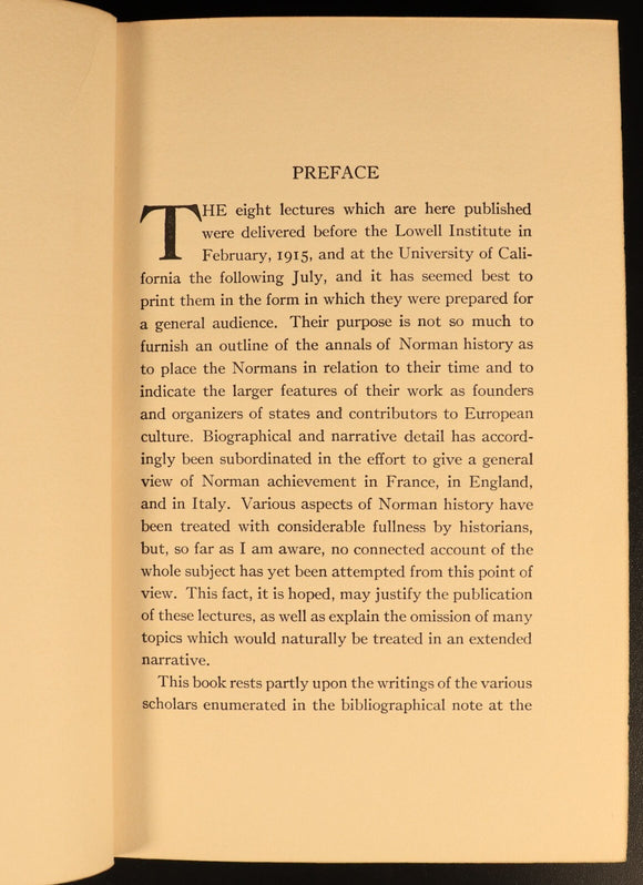 The Normans In European History by CH Haskins 1916 Antique Book Leather Binding