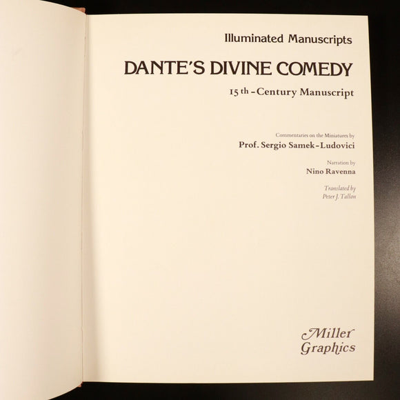1978 4vol Illuminated Manuscripts Dante's Comedy Naples Bible etc History Books