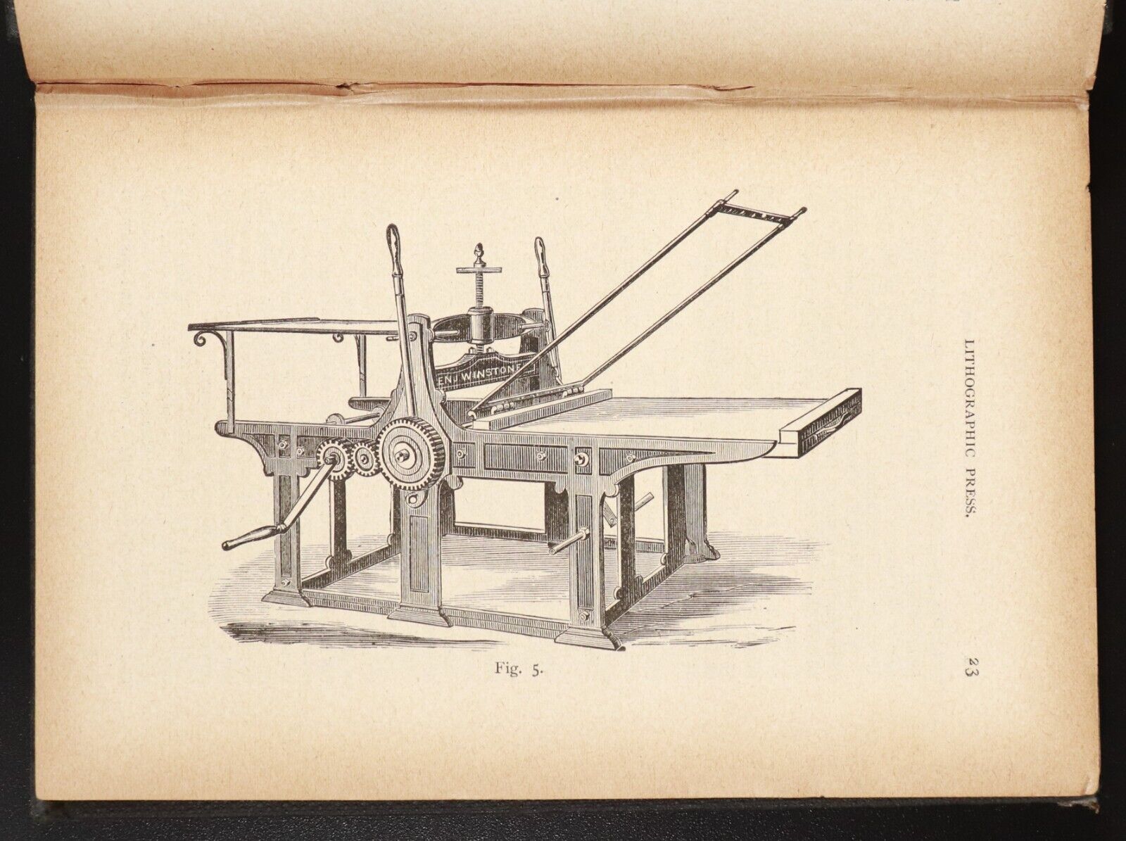 c1895 The Grammar Of Lithography by W.D. Richmond Antique Printing History Book