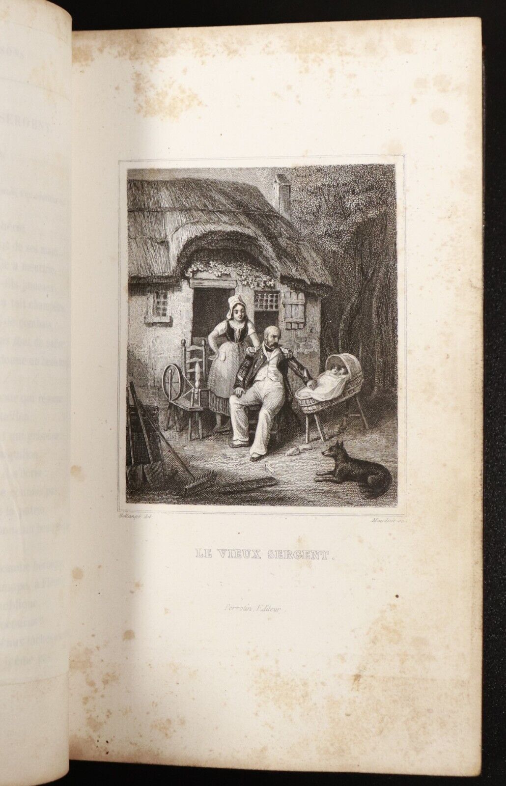 1843 Oeuvres Completes De P.J. De Béranger Antiquarian French Poetry Book Vol 2