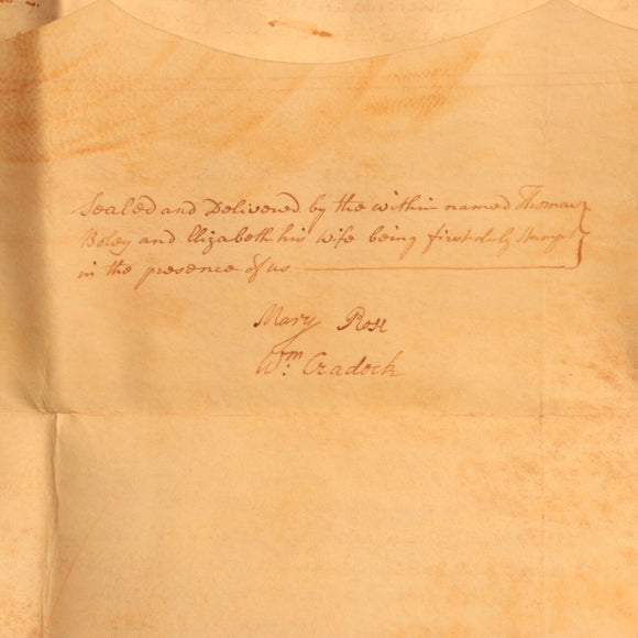 1767 Indenture Conveyance English Legal Document Manuscript Vellum Lease