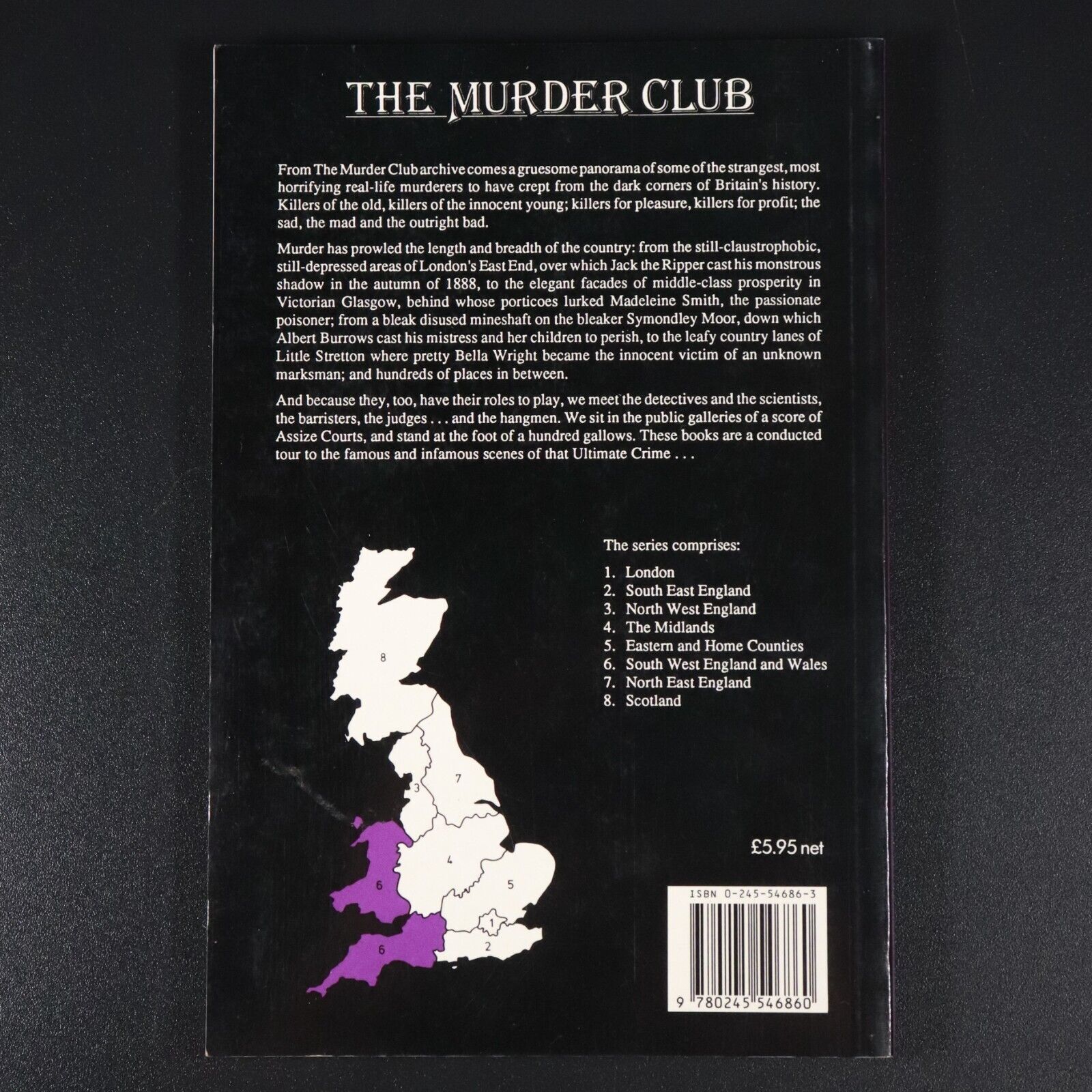 1989 The Murder Club S.W. England & Wales by B. Lane True Crime History Book - 0