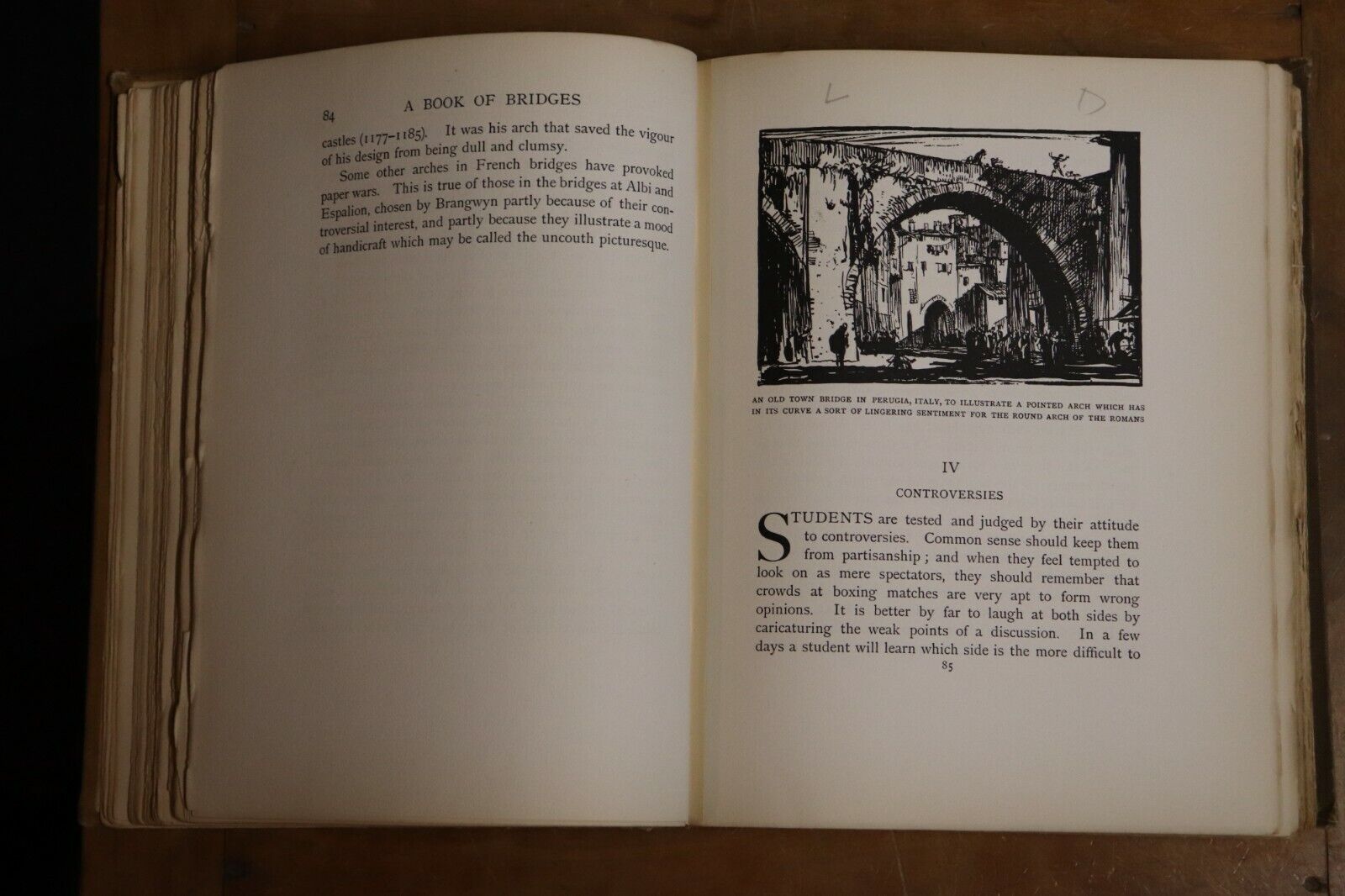 1915 A Book Of Bridges by Frank Brangwyn Antique Welsh Art & History Book