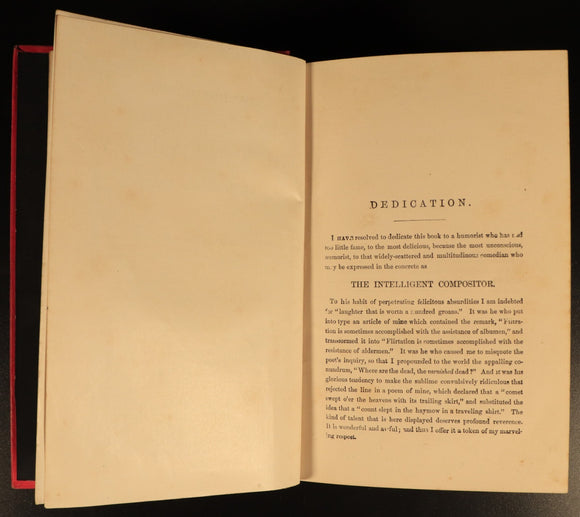 c1900 Out Of The Hurly-Burly by Max Adeler Antique American Fiction Book