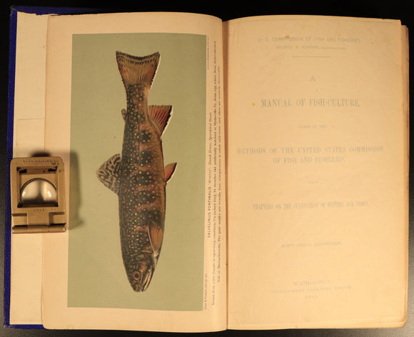 1900 A Manual Of Fish Culture by US Fish & Fisheries American History Book Maps