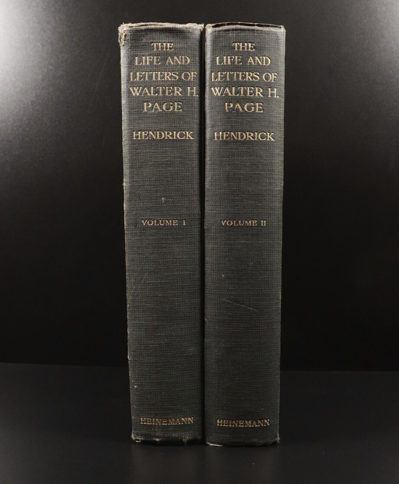 1922 2vol The Life & Letters Of Walter H. Page Antique WW1 History Books 1st Ed