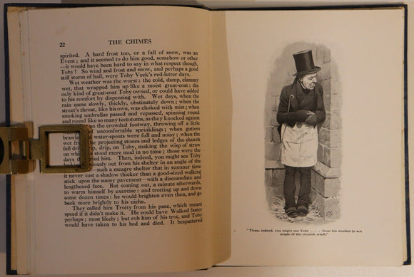 c1912 The Chimes by Charles Dickens Antique British Fiction Literature Book
