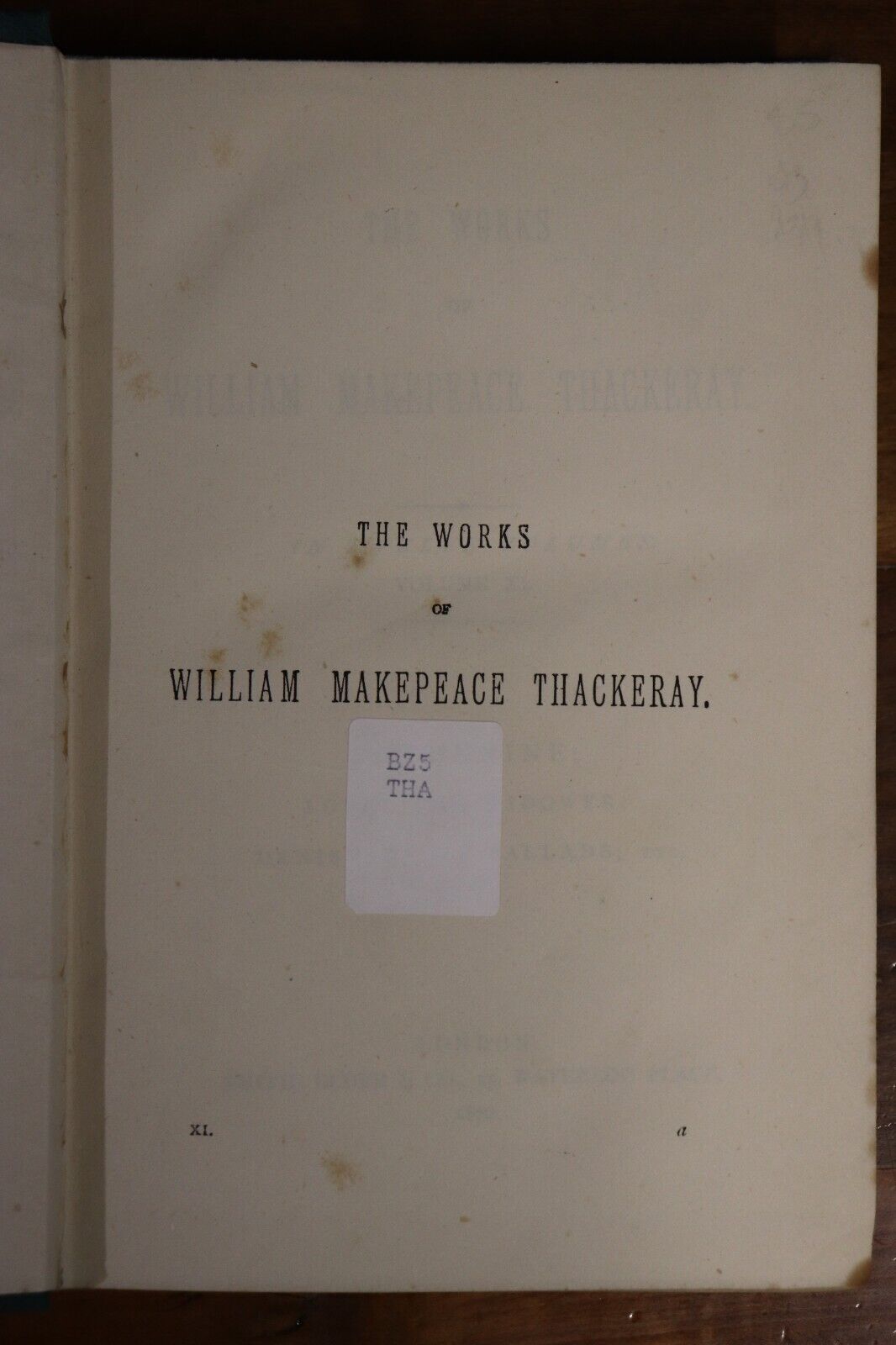 1876 The Works Of William Makepeace Thackeray Antique British Literature Book